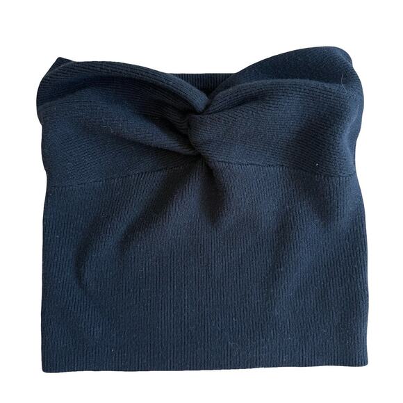 $54 Set of 3 White/Black/Tan Twisted Sweetheart Strapless Tops - S - Picture 5 of 8